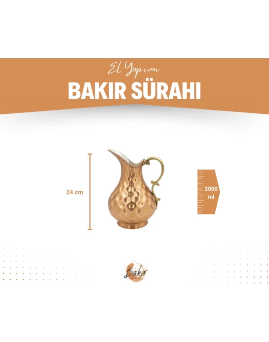 BAKIR SÜRAHİ GAMZELİ MODEL (MAT BAKIR RENK)