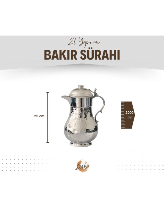 BAKIR SÜRAHİ KAPAKLI MODEL GÜMÜŞ RENK