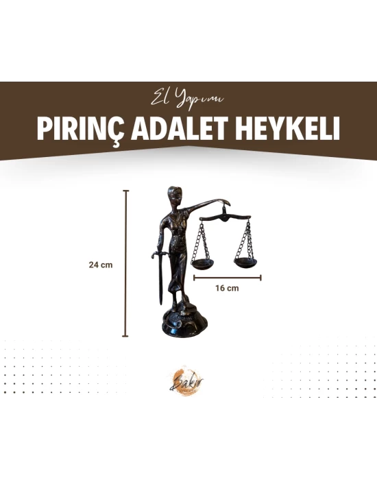 PİRİNÇ DÖKÜM ADALET HEYKELİ (THEMIS HEYKELİ) OKSİT RENK