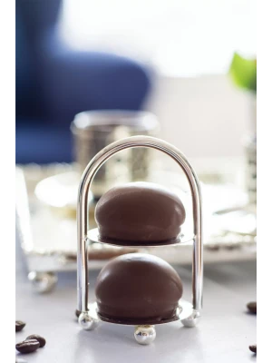 GÜMÜŞ KAPLAMA MAKARONLUK 2 KATLI (2 Adet)