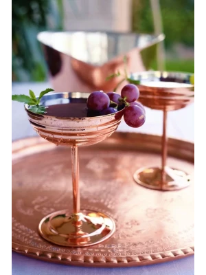 BAKIR KADEH DİLİMLİ MODEL BAKIR RENK (2Lİ)