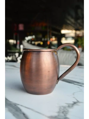 BAKIR KUPA BARDAK TOMBUL MODEL OKSİTLİ RENK