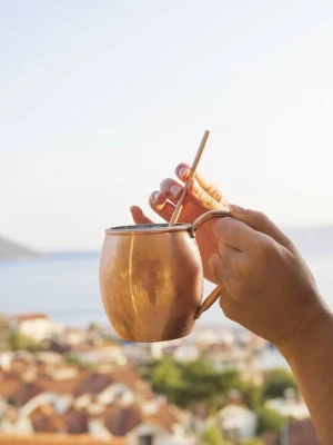 BAKIR KUPA BARDAK TOMBUL MODEL BAKIR RENK