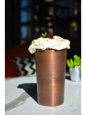 Bakır Bardak Uzun Model Oksit Renk