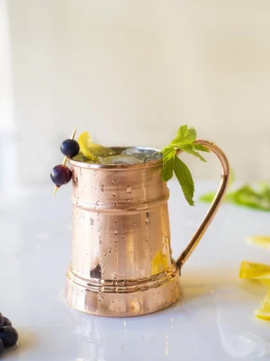 BAKIR KUPA BARDAK VARİL MODEL PARLAK BAKIR RENK