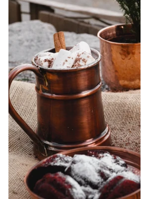 BAKIR KUPA BARDAK VARİL MODEL OKSİTLİ RENK