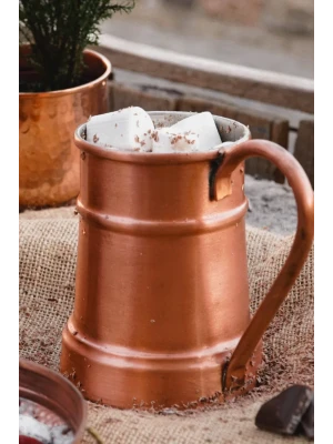 BAKIR KUPA BARDAK  VARİL MODEL MAT BAKIR RENK