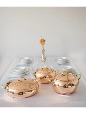 BAKIR GÜVEÇ TENCERE SETİ