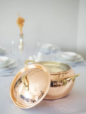 BAKIR GÜVEÇ TENCERESİ MODERN 21 CM