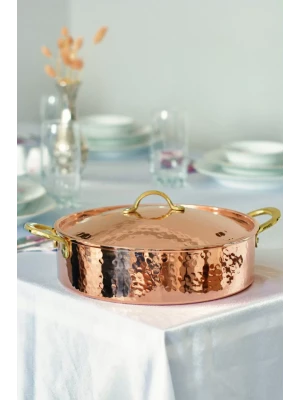 BAKIR PİLAV TENCERESİ 28 CM