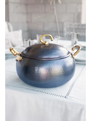 BAKIR TENCERE TOMBUL MODEL (3 LİTRE) OKSİT RENK