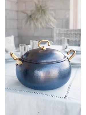 BAKIR TENCERE TOMBUL MODEL (5 LİTRE) OKSİT RENK