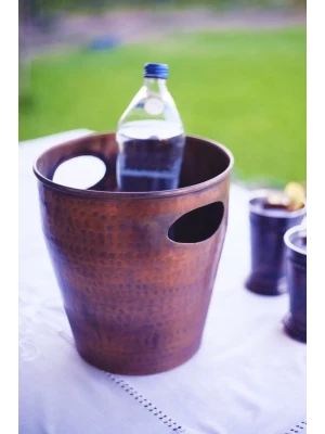 BAKIR BUZ KOVASI KESİK KULPLU MODEL OKSİTLİ RENK