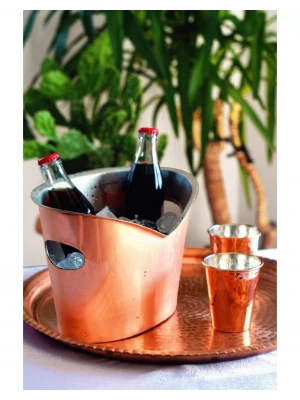 BAKIR BUZ KOVASI OVAL MODEL BAKIR RENK