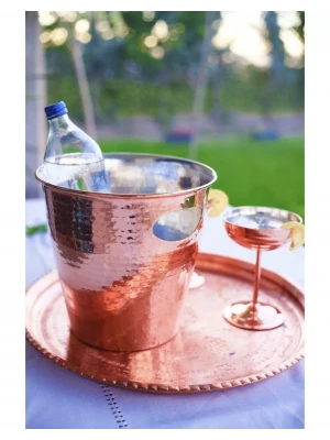 BAKIR BUZ KOVASI KESİK KULPLU MODEL BAKIR RENK