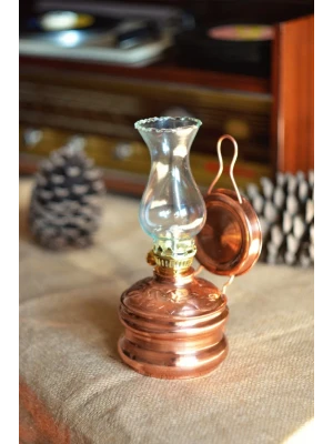 BAKIR GAZ LAMBASI KÜÇÜK BOY BAKIR RENK