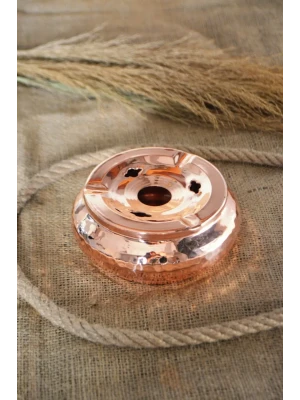 BAKIR KÜL TABLASI ÇEKİÇ DÖVMELİ BAKIR RENK