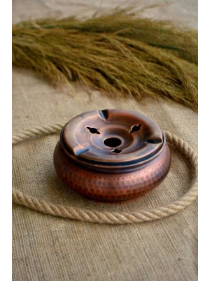 BAKIR KÜL TABLASI ÇEKİÇ DÖVMELİ OKSİT RENK