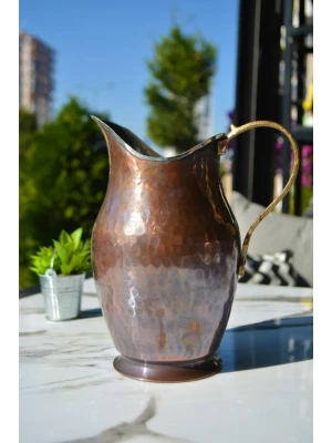 Bakır Sürahi Çekiç Dövme Antalya Model Oksit Renk