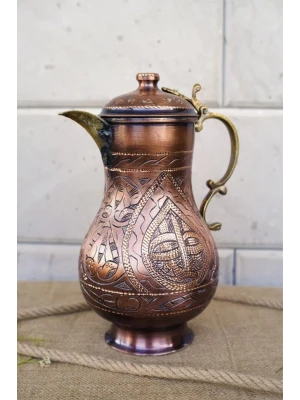 BAKIR SÜRAHİ KALEM İŞLEMELİ