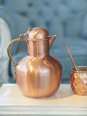 BAKIR SÜRAHİ OSMANLI MODEL MAT BAKIR RENK