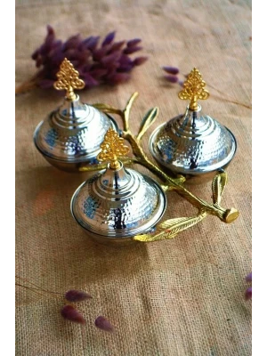 BAKIR ÇEREZLİK 3LÜ DAL MODEL NİKEL KAPLAMA