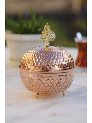 BAKIR ŞEKERLİK PETEKLİ YUVARLAK MODEL PARLAK