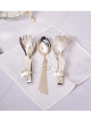 GÜMÜŞ KAPLAMA SERVİS KAŞIKLARI (3LÜ)