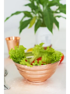 BAKIR SALATA KASESİ DİLİMLİ MODEL PARLAK BAKIR RENK