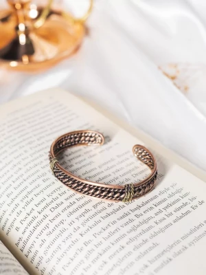 Bakır Bileklik Acacia Oksit Renk