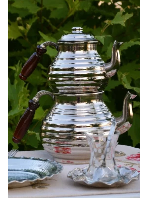 BAKIR ÇAYDANLIK DİLİMLİ MODEL GÜMÜŞ RENK