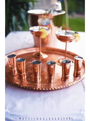 BAKIR SHOT BARDAĞI / BAKIR JIGGER 6LI SET