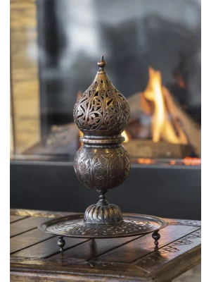 BAKIR BUHURDANLIK AJUR KESİM ÖZEL EL İŞÇİLİĞİ OKSİTLİ RENK