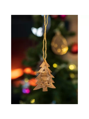 Bakır Yılbaşı Ağacı Süsü 5li set ÇAM model