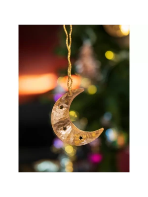 Bakır Yılbaşı Ağacı Süsü 5li set HİLAL model