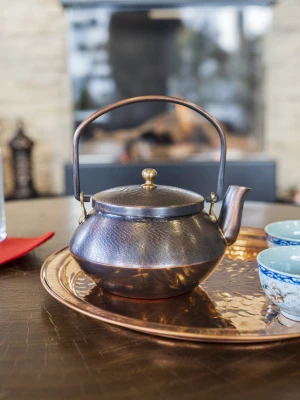 BAKIR ZEN DEMLİK NOKTALI DESENLİ OKSİTLİ RENK NO2