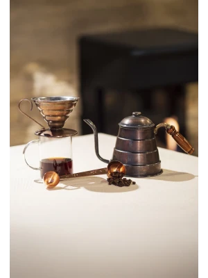 BAKIR FİLTRE KAHVE SETİ V60 OKSİTLİ RENK