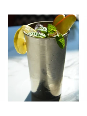 BAKIR BARDAK UZUN ŞERBET MODEL GÜMÜŞ RENK