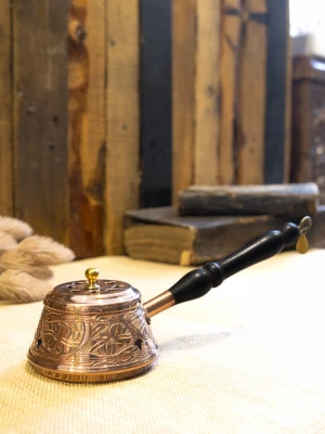 BAKIR BUHURDANLIK İŞLEMELİ MODEL PARLAK BAKIR RENK