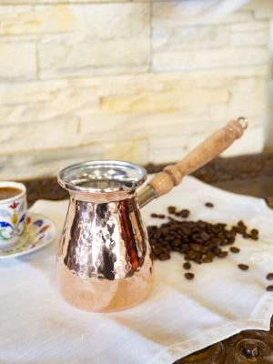 BAKIR CEZVE MODERN ÇEKİÇ DÖVME MODEL 4 KİŞİLİK