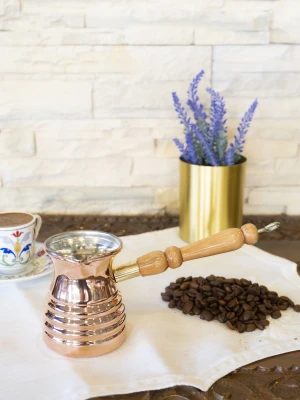 BAKIR CEZVE MODERN DİLİMLİ MODEL 4 KİŞİLİK