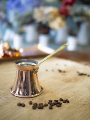 BAKIR CEZVE MODERN KONİK MODEL 2 KİŞİLİK