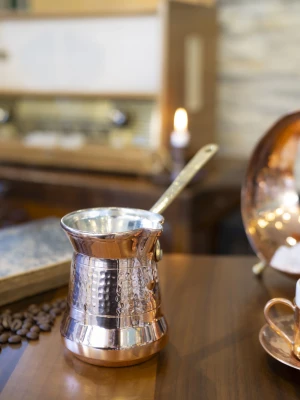 BAKIR CEZVE MODEL TASARIM EKSTRA KALIN 5 KİŞİLİK