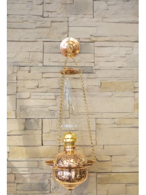 BAKIR GAZ LAMBASI ZİNCİRLİ MODEL BÜYÜK BOY