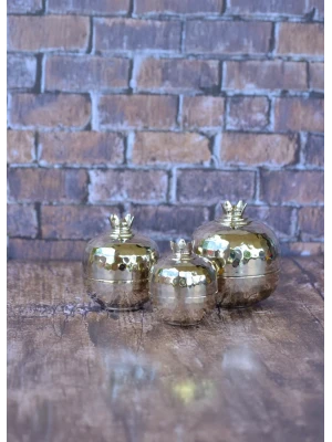 Bakır Nar Seti 3lü GÜMÜŞ RENK