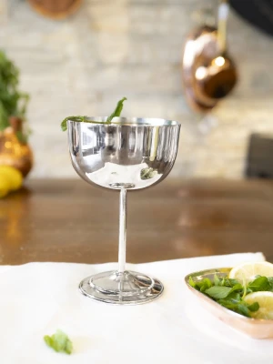 BAKIR ŞARAP KADEHİ GÜMÜŞ RENK