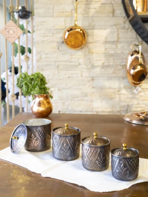 BAKIR BAHARAT TAKIMI DESEN KAKMALI MODEL OKSİT RENK (4LÜ)