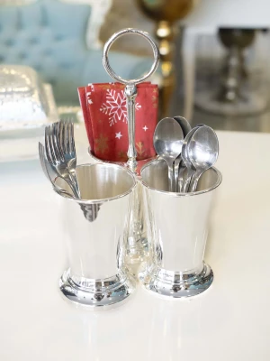 GÜMÜŞ KAPLAMA KAŞIKLIK 3 HAZNELİ