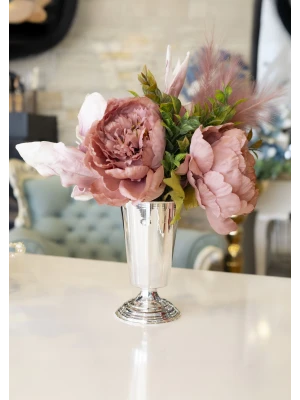 GÜMÜŞ KAPLAMA KAŞIKLIK TEK HAZNELİ , VAZO