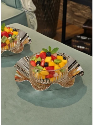 GÜMÜŞ KAPLAMA SUNUMLUK MARUL KASE MODELİ